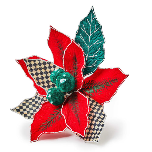 Cozy Christmas Poinsettia Clip