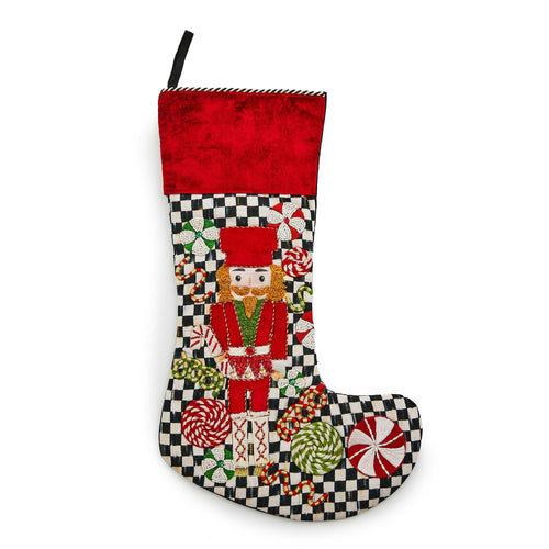 Courtly Check Holiday Nutcracker Stocking