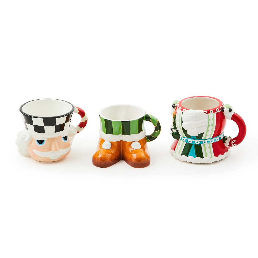 Bake Shop Nutcracker Stacking Mugs, Set of 3