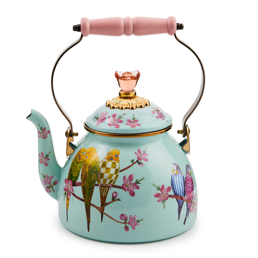 Parakeet Party 2 Quart Tea Kettle