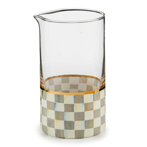 Sterling Check Mixing Glass